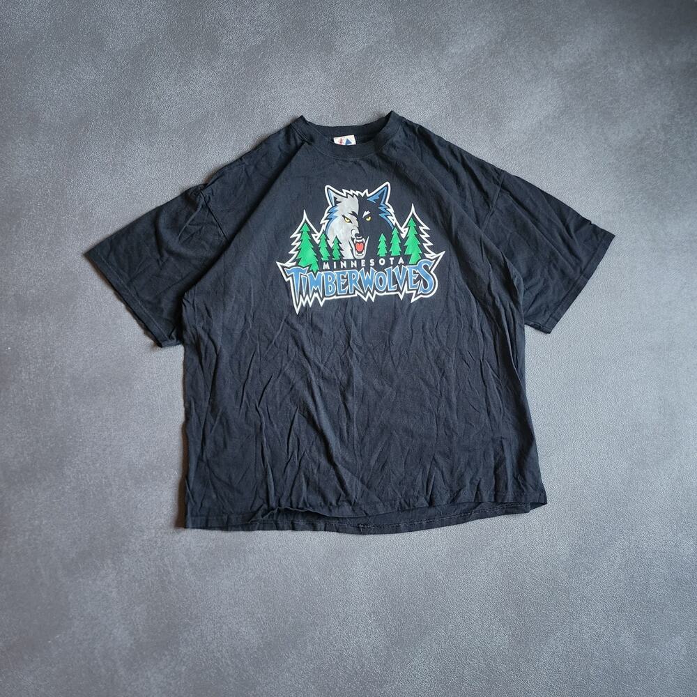 Y2K Minnesota Timberwolves Kevin Garnett #21 Majestic Black Shirt XXL